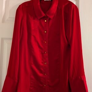 Calvin Klein Red Button-Down Shirt